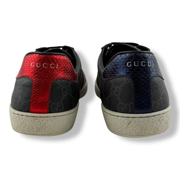 Gucci Ace GG Striped Monogram Black UK 10 / EU 44 - Lux Central