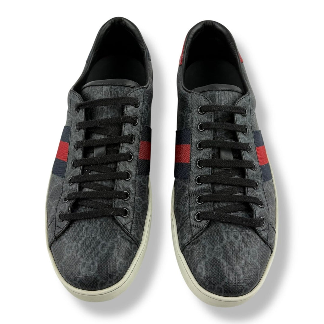 Gucci Ace GG Striped Monogram Black UK 10 / EU 44 - Lux Central