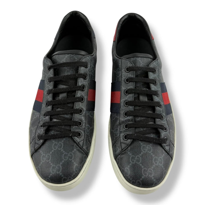 Gucci Ace GG Striped Monogram Black UK 10 / EU 44 - Lux Central