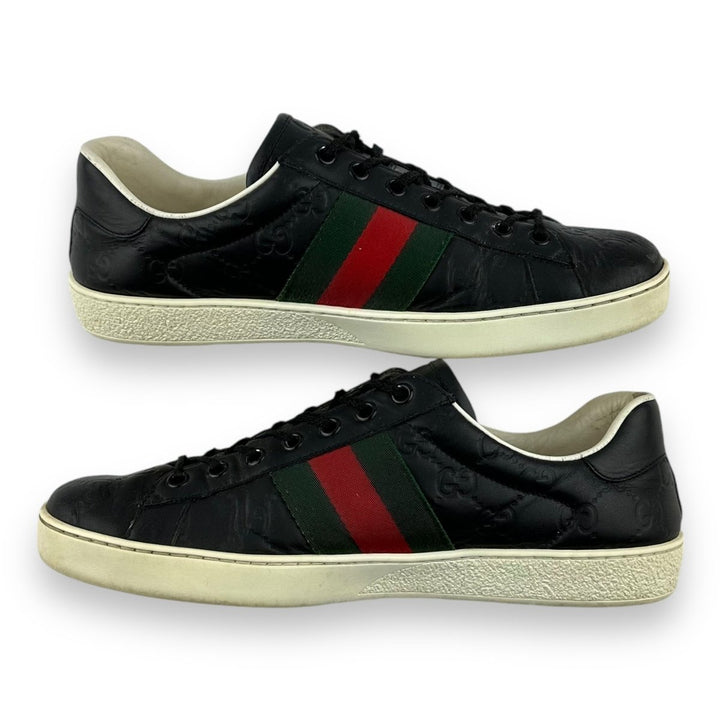 Gucci Ace GG Striped Monogram Black UK 6 / EU 40 - Lux Central