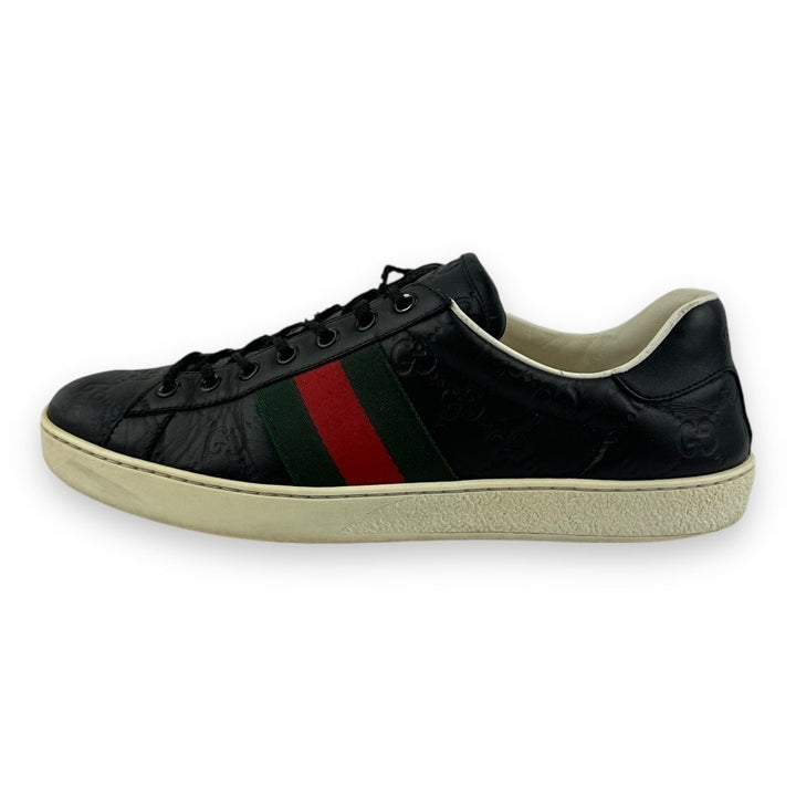 Gucci Ace GG Striped Monogram Black UK 6 / EU 40 - Lux Central