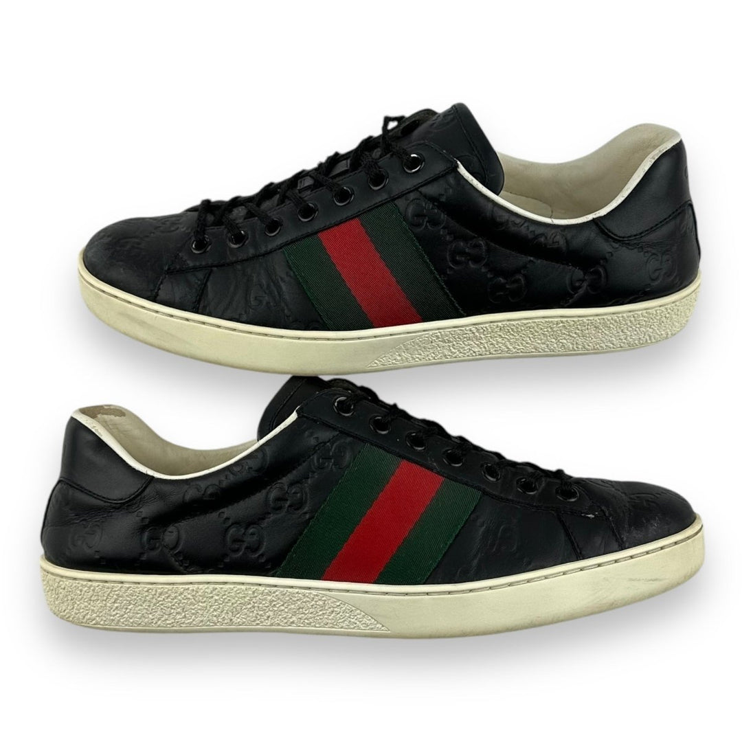 Gucci Ace GG Striped Monogram Black UK 6 / EU 40 - Lux Central