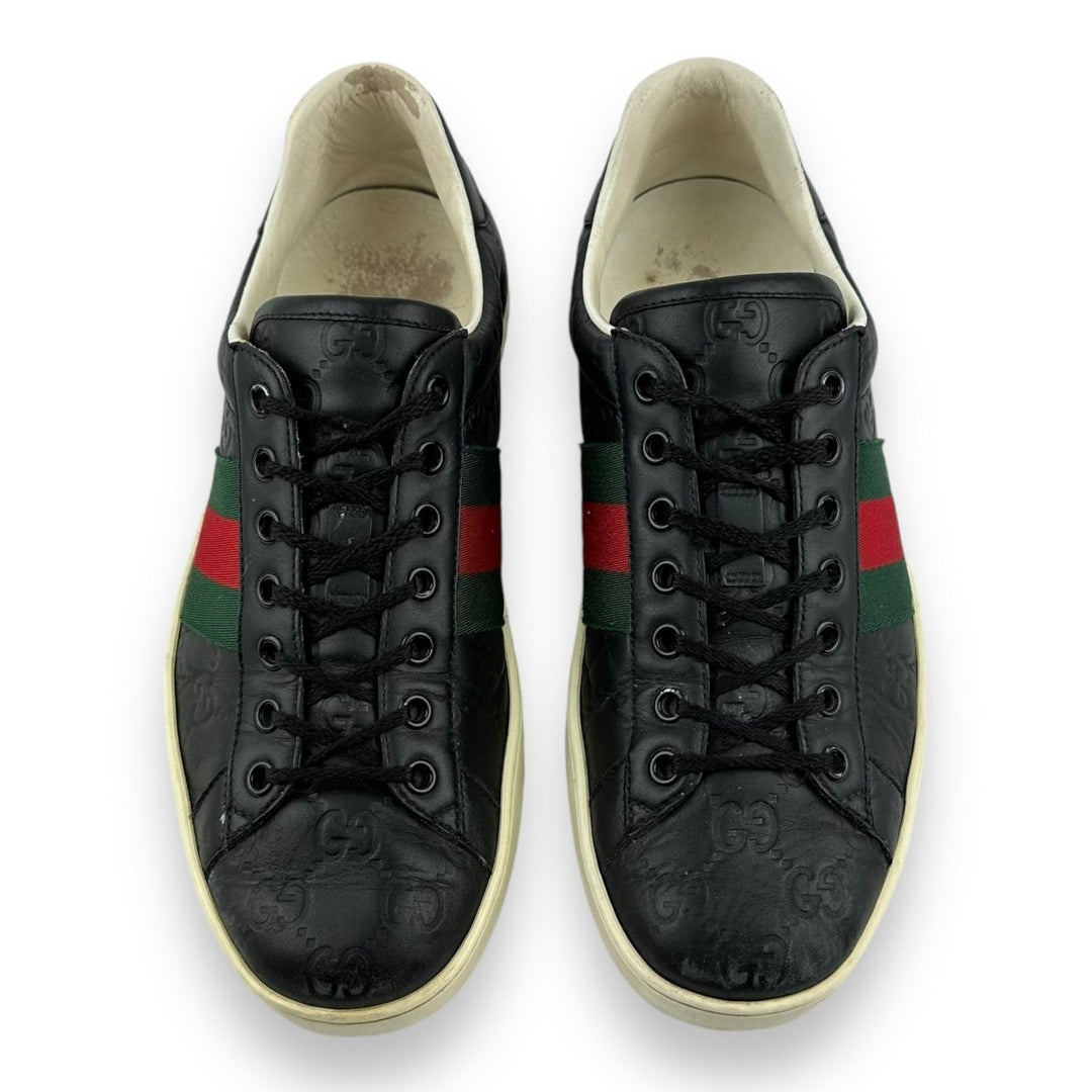 Gucci Ace GG Striped Monogram Black UK 6 / EU 40 - Lux Central