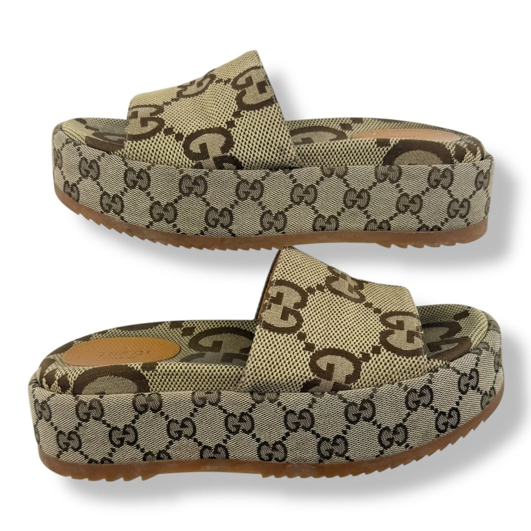 Gucci Angelina Beige GG Supreme Canvas UK 4 / EU 37 - Lux Central