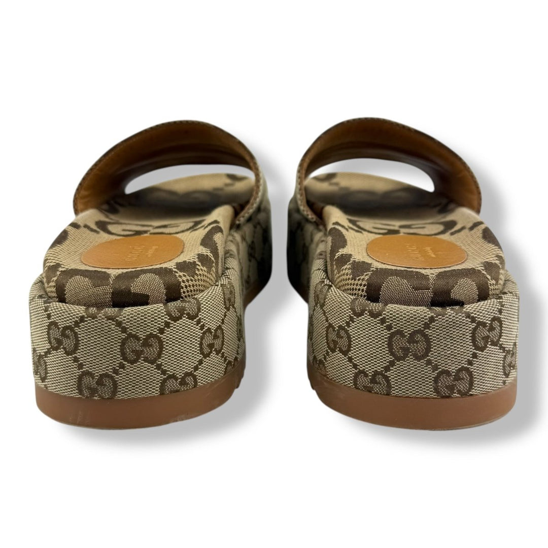 Gucci Angelina Beige GG Supreme Canvas UK 6.5 / EU 39.5 - Lux Central