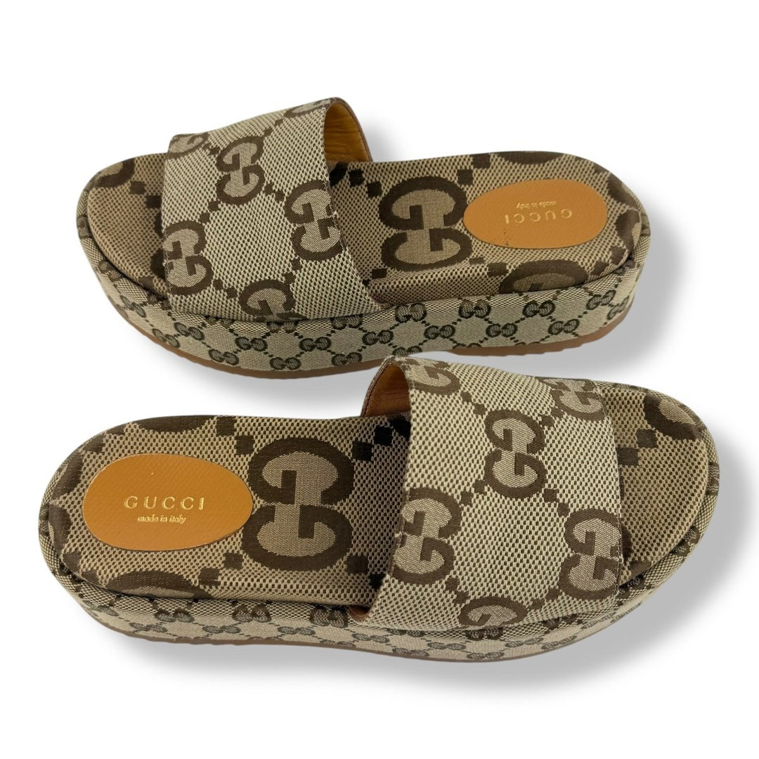 Gucci Angelina Beige GG Supreme Canvas UK 6.5 / EU 39.5 - Lux Central