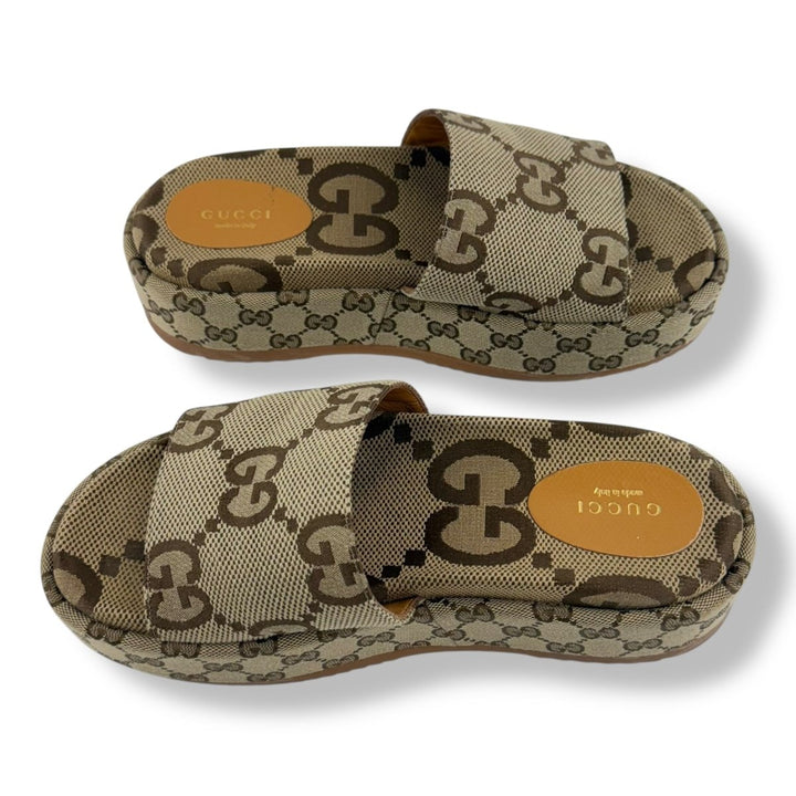 Gucci Angelina Beige GG Supreme Canvas UK 6.5 / EU 39.5 - Lux Central