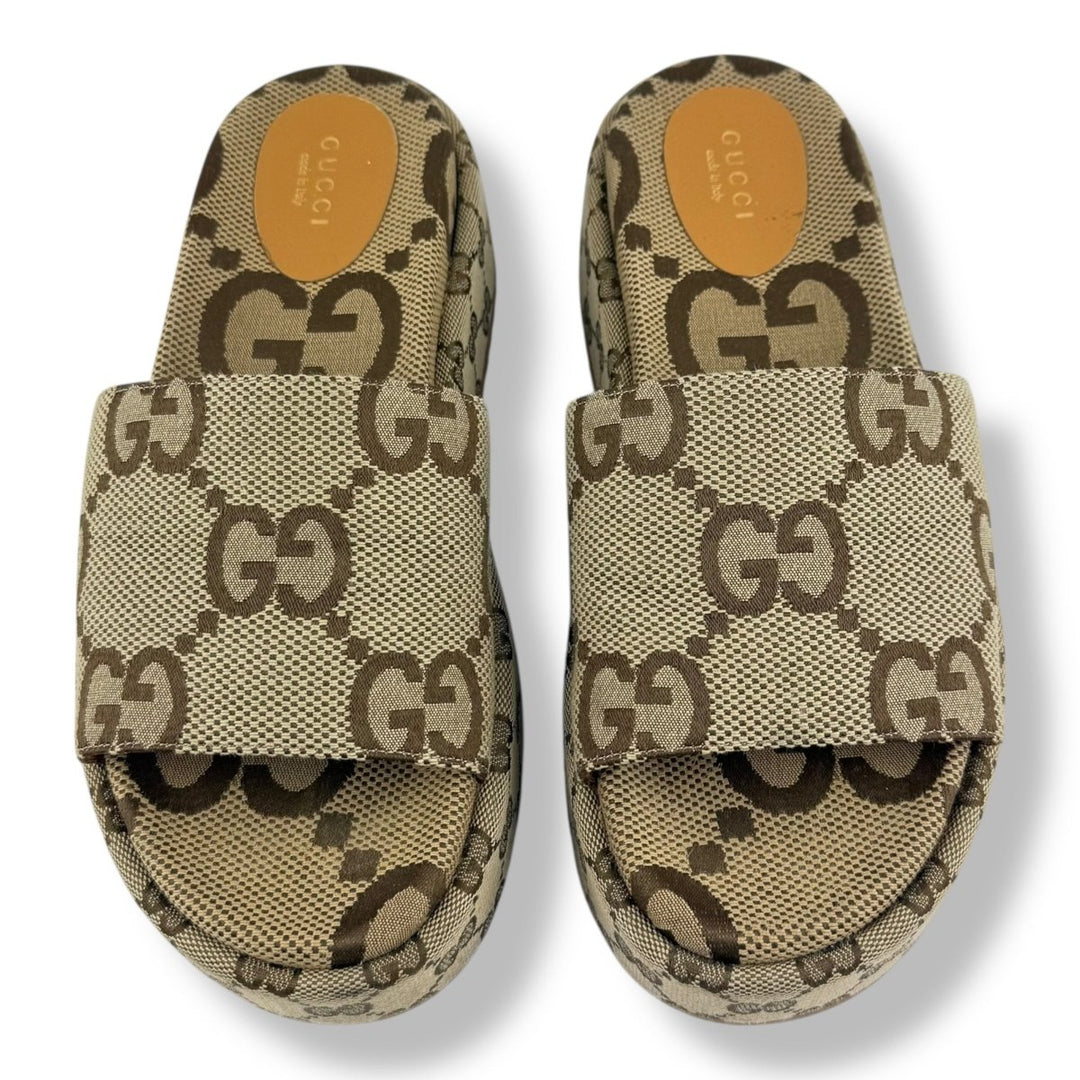 Gucci Angelina Beige GG Supreme Canvas UK 6.5 / EU 39.5 - Lux Central