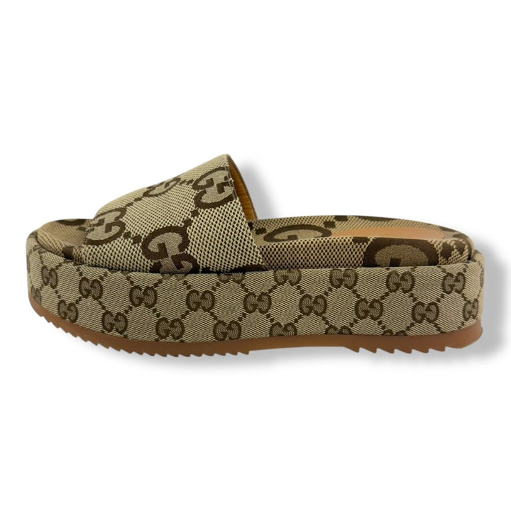 Gucci Angelina Beige GG Supreme Canvas UK 6.5 / EU 39.5 - Lux Central