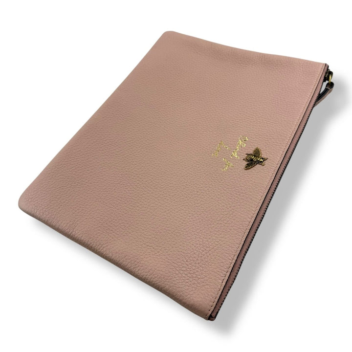 Gucci Bee Pink Leather Clutch Bag - Lux Central