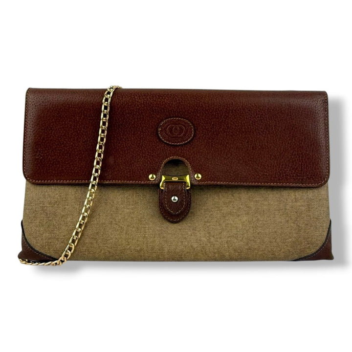 Gucci Beige Chain Shoulder Handbag - Lux Central