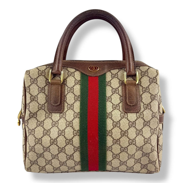 Gucci Beige GG Canvas Sherry Line Bag - Lux Central