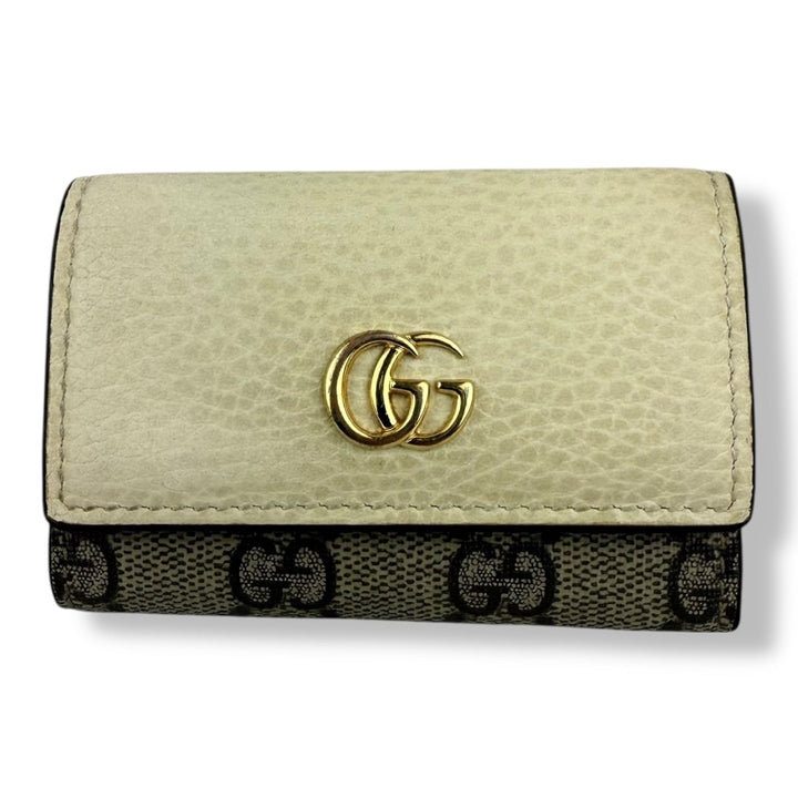 Gucci Beige GG Monogram 6 Key Holder Purse - Lux Central