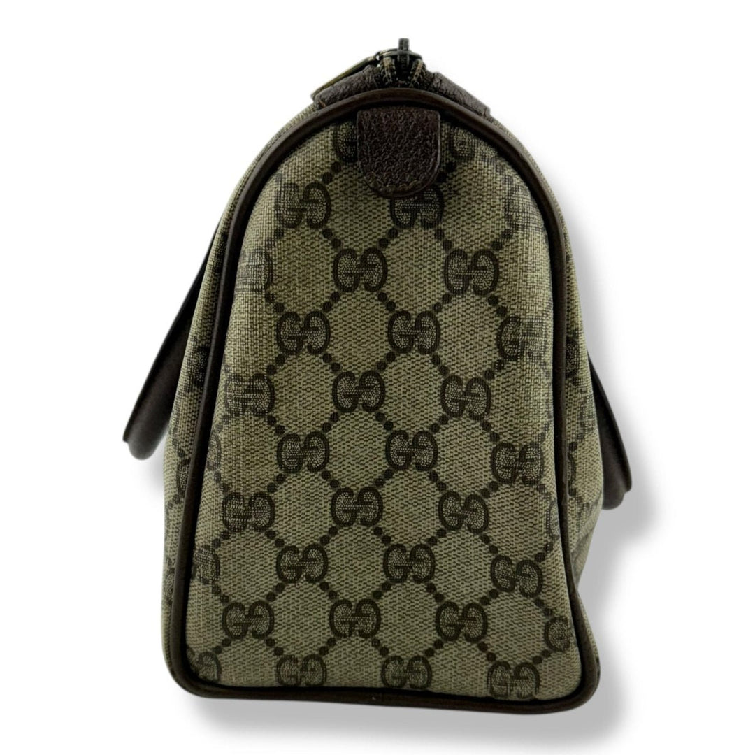 Gucci Beige GG Monogram Boston Canvas Bag - Lux Central