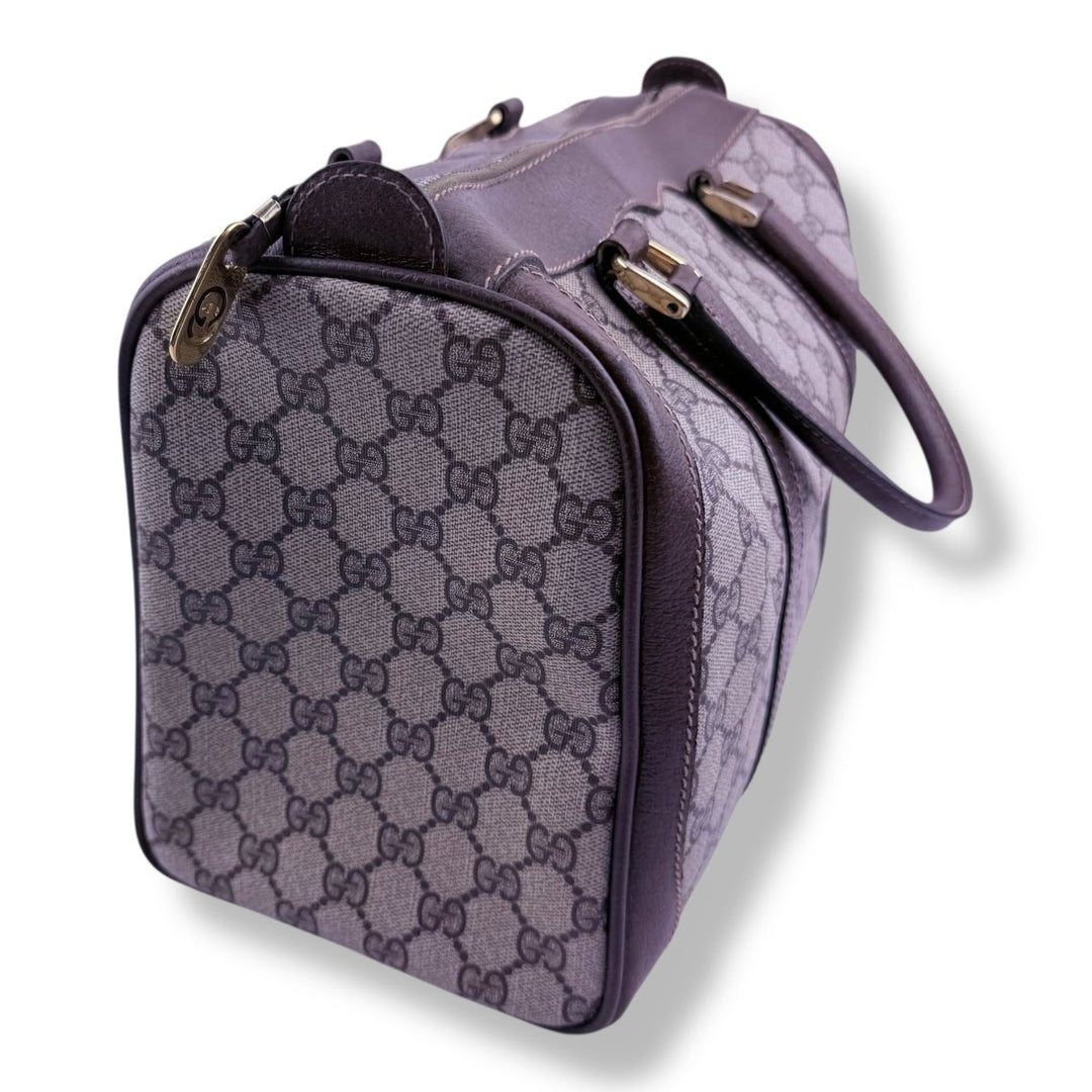 Gucci Beige GG Monogram Boston Canvas Bag - Lux Central