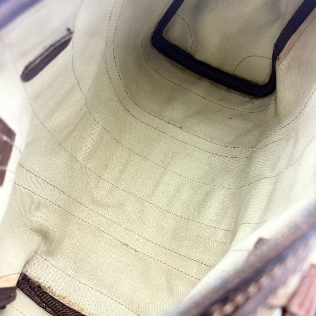 Gucci Beige GG Monogram Boston Canvas Bag - Lux Central