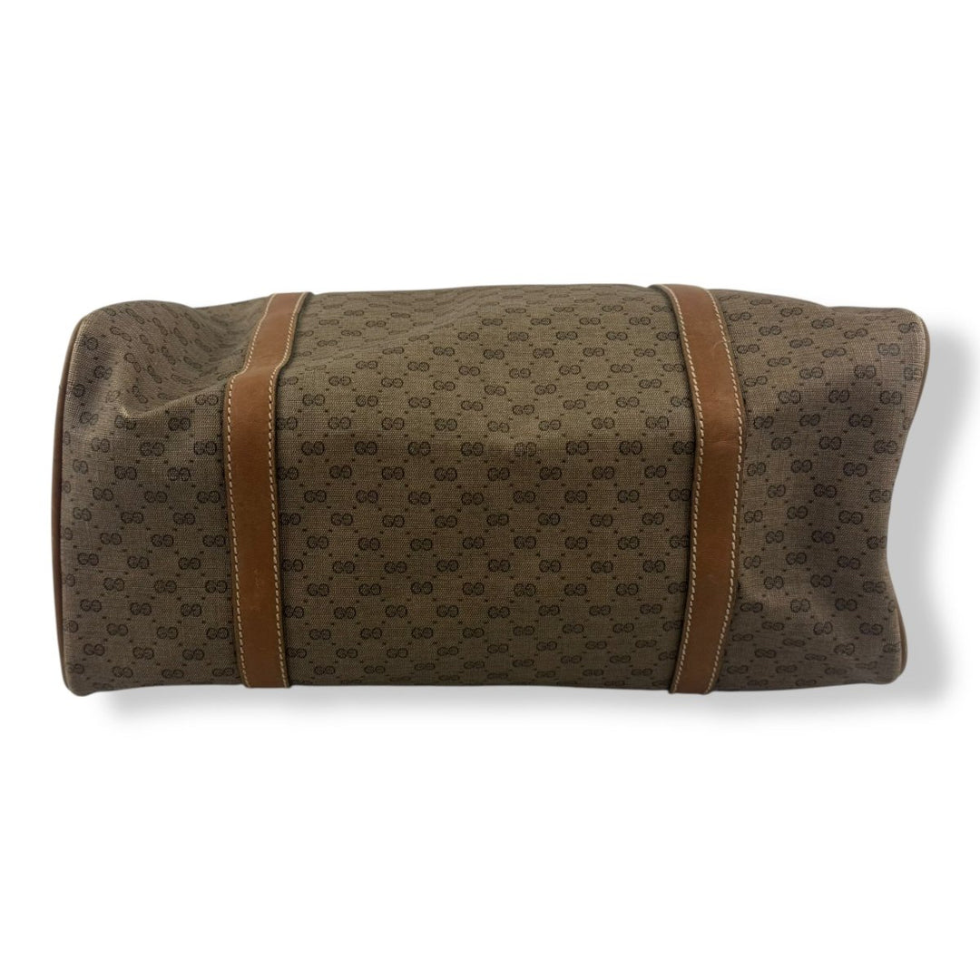 Gucci Beige GG Monogram Boston Canvas Bag - Lux Central