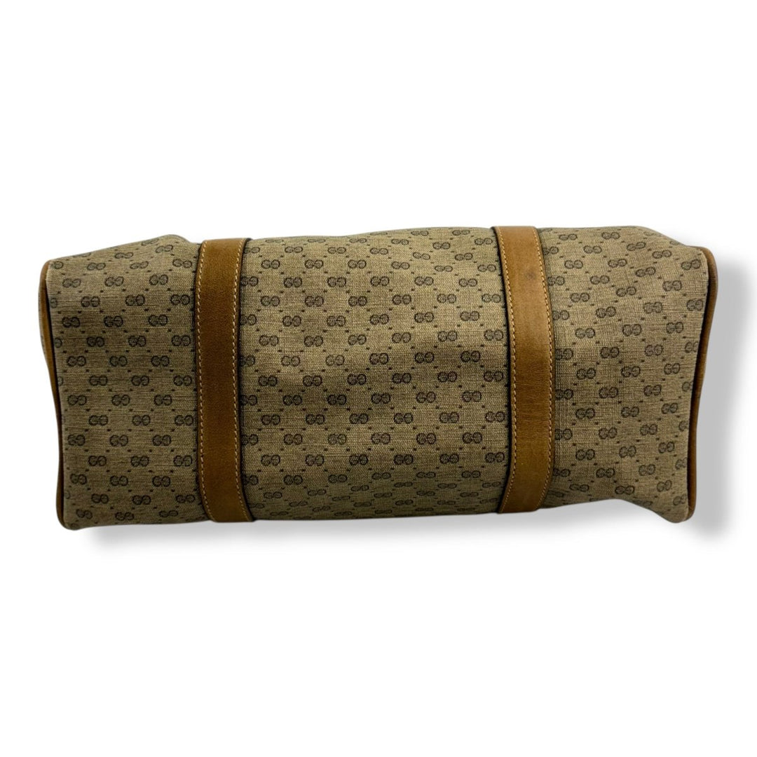 Gucci Beige GG Monogram Boston Canvas Bag - Lux Central