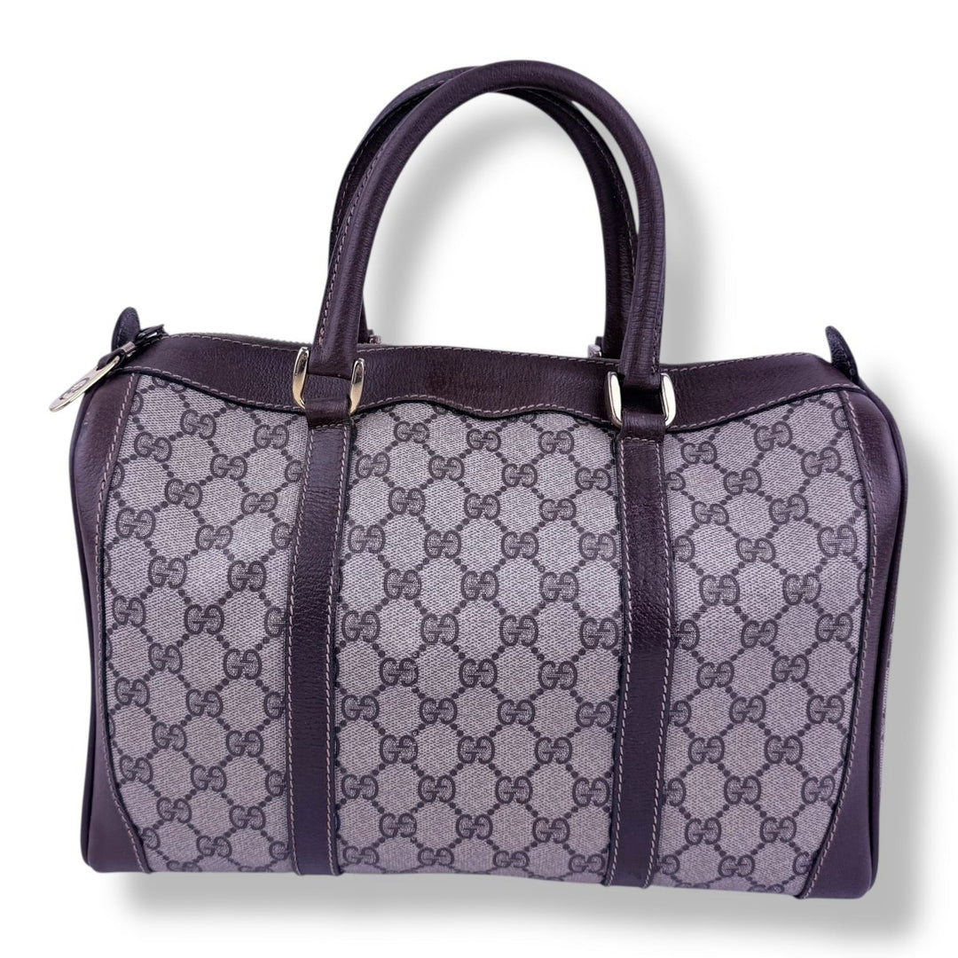 Gucci Beige GG Monogram Boston Canvas Bag - Lux Central