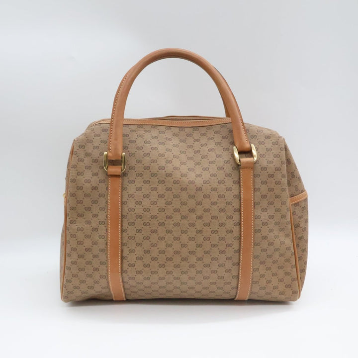 Gucci Beige GG Monogram Boston Canvas Bag - Lux Central
