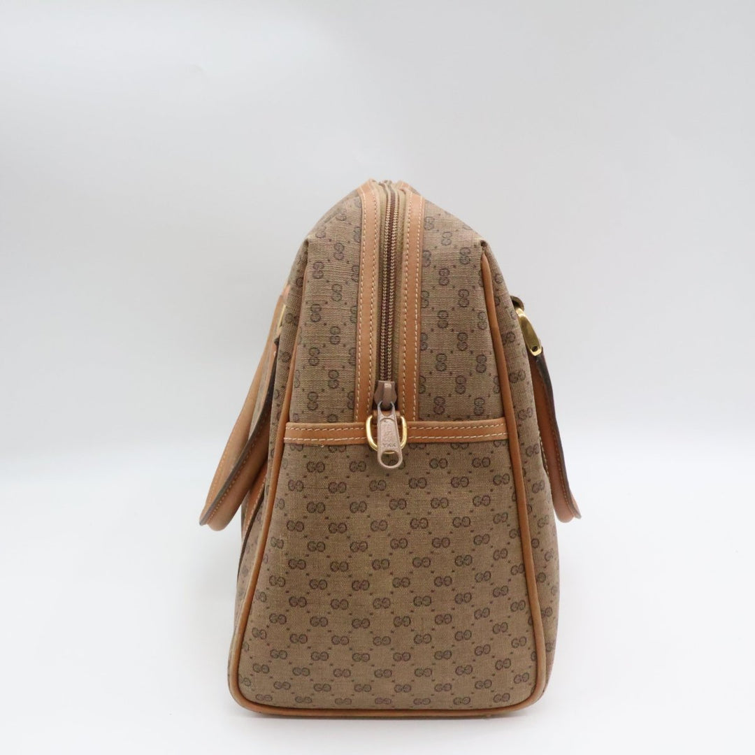 Gucci Beige GG Monogram Boston Canvas Bag - Lux Central