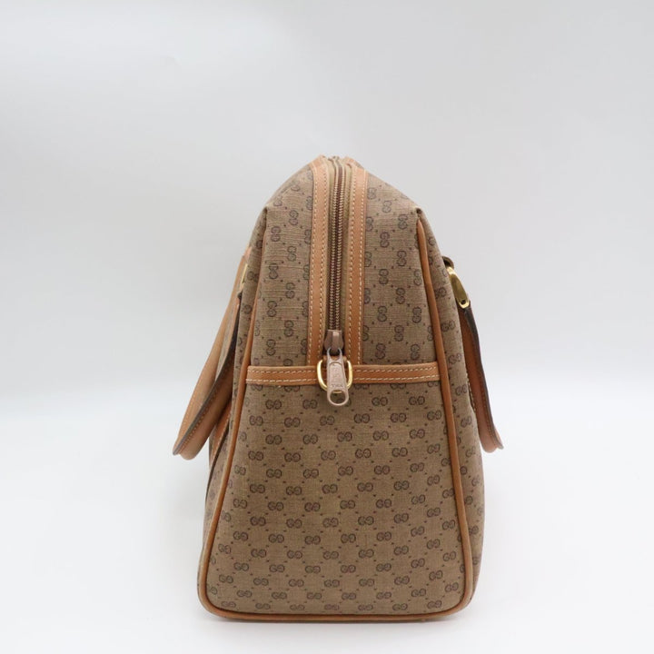 Gucci Beige GG Monogram Boston Canvas Bag - Lux Central