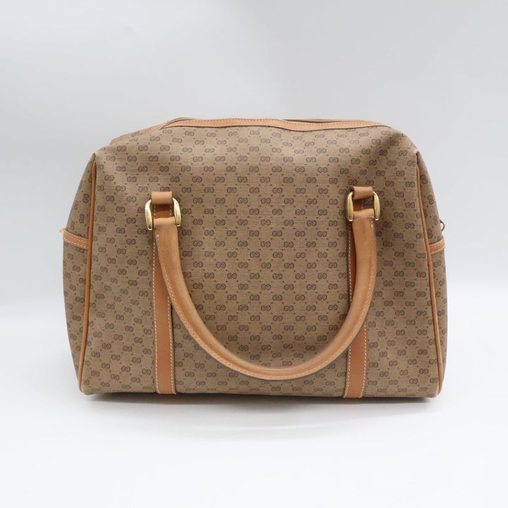 Gucci Beige GG Monogram Boston Canvas Bag - Lux Central