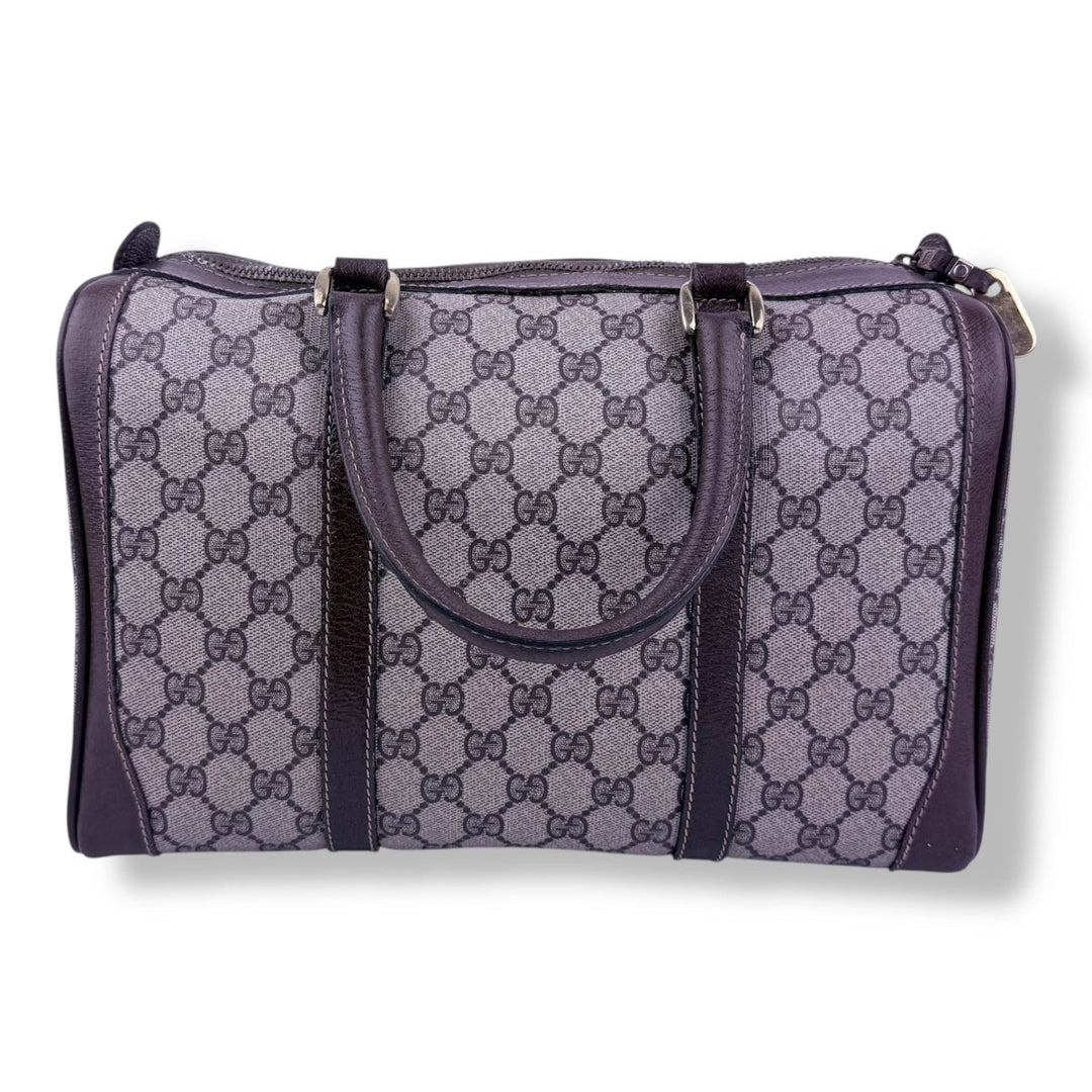Gucci Beige GG Monogram Boston Canvas Bag - Lux Central