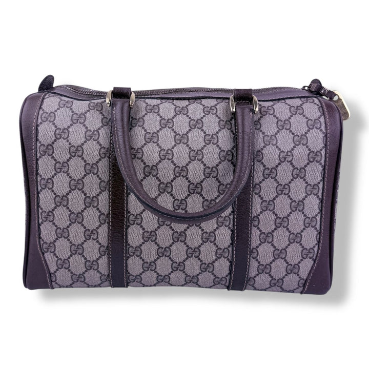 Gucci Beige GG Monogram Boston Canvas Bag - Lux Central