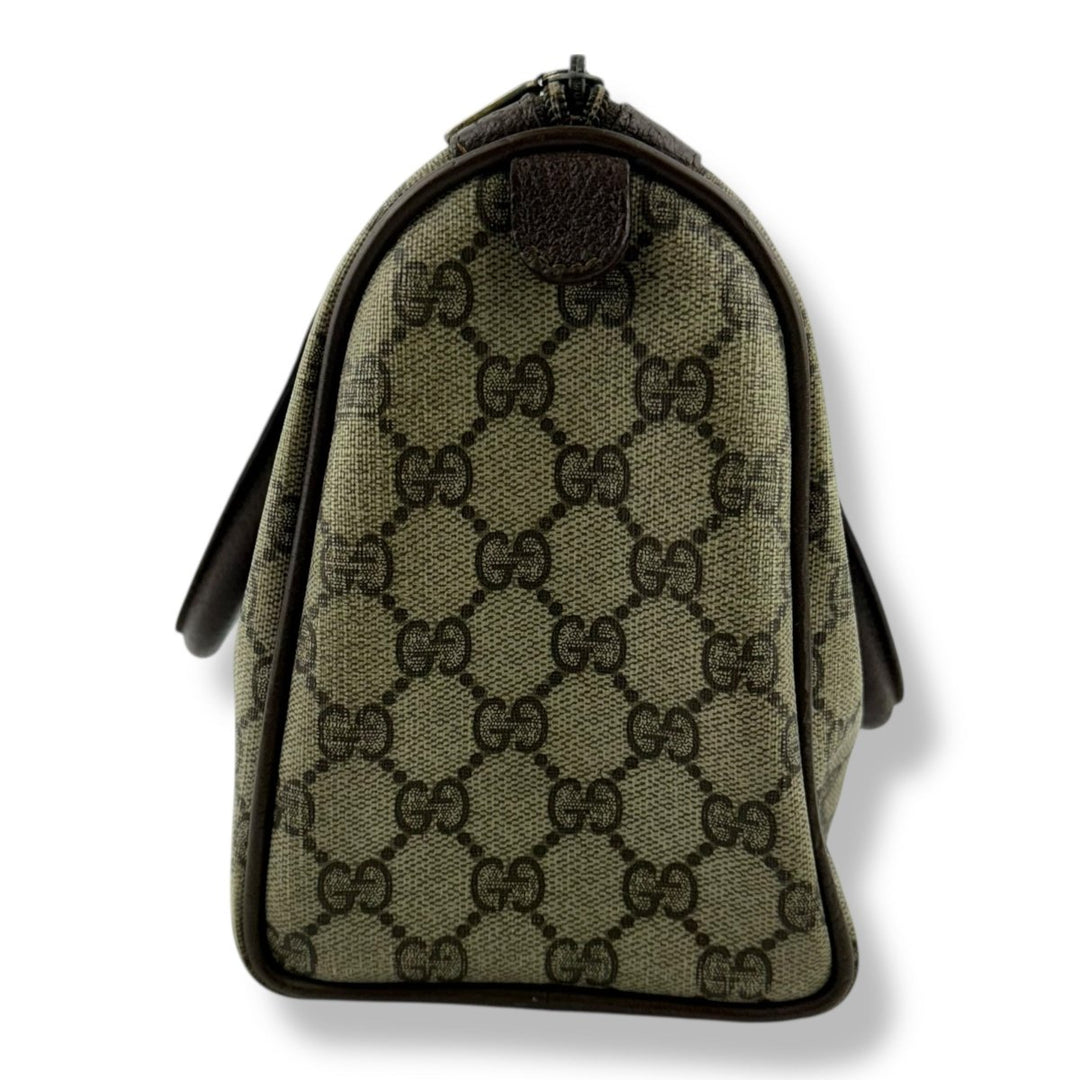 Gucci Beige GG Monogram Boston Canvas Bag - Lux Central