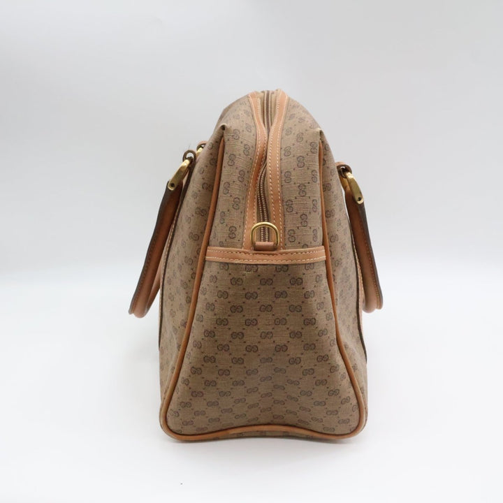 Gucci Beige GG Monogram Boston Canvas Bag - Lux Central