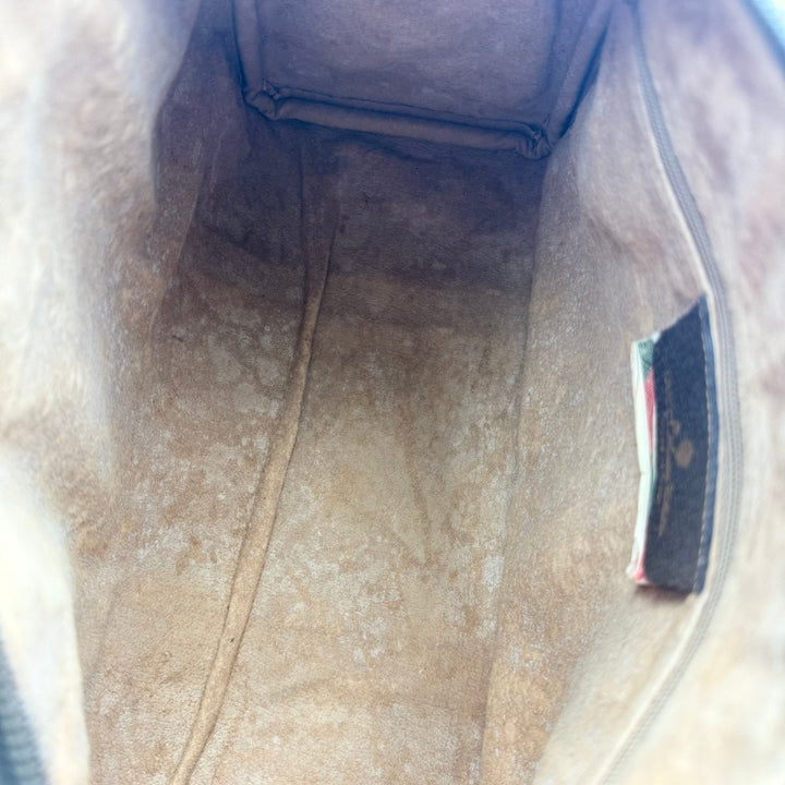 Gucci Beige GG Monogram Boston Canvas Sherry Line Bag - Lux Central