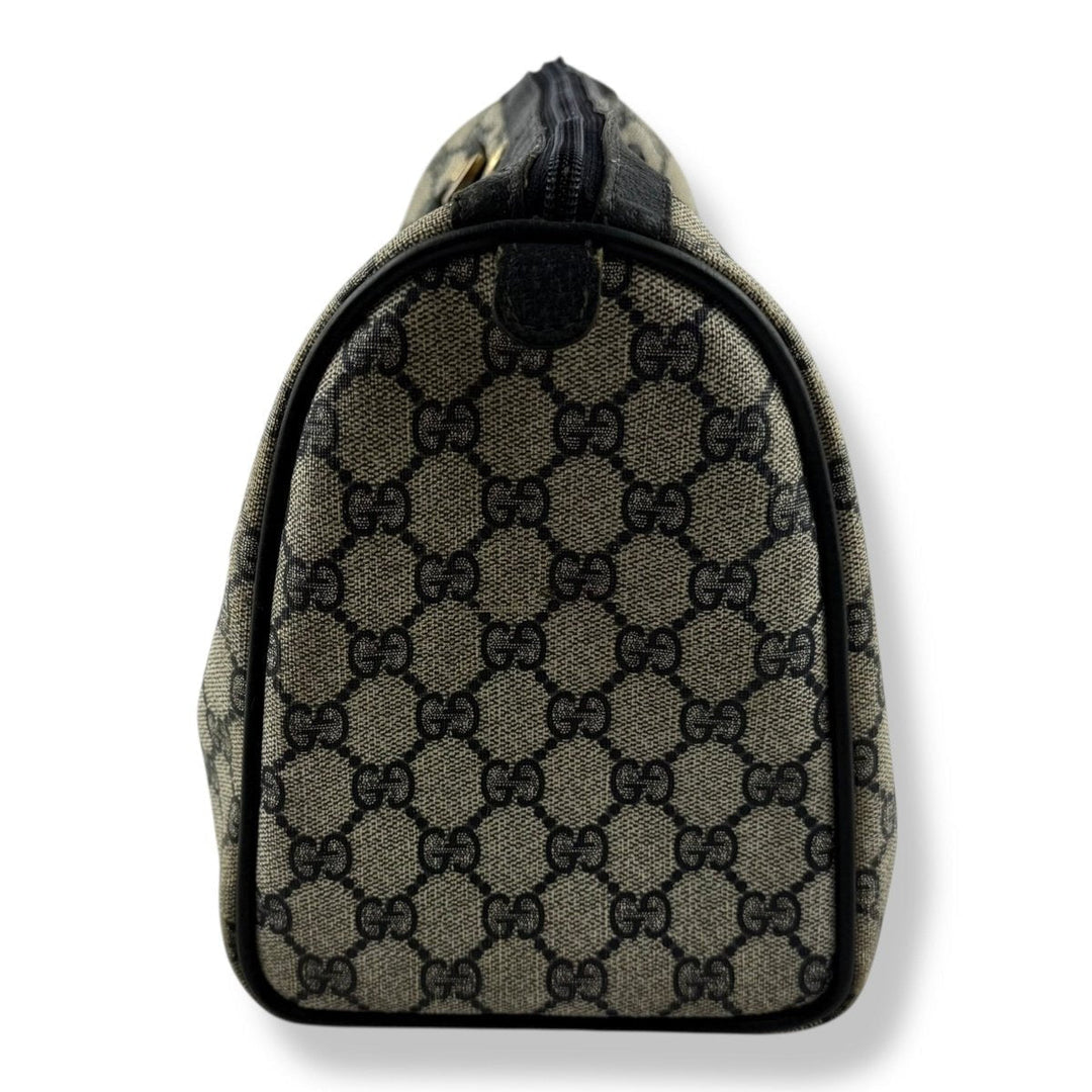 Gucci Beige GG Monogram Boston Canvas Sherry Line Bag - Lux Central