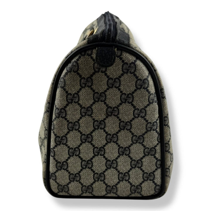 Gucci Beige GG Monogram Boston Canvas Sherry Line Bag - Lux Central