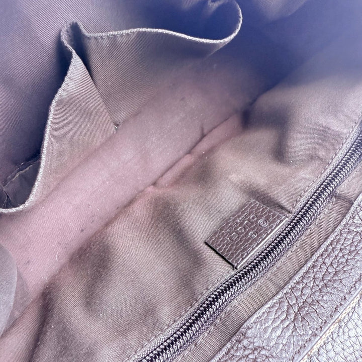 Gucci Beige GG Monogram Crossbody Messenger Bag - Lux Central