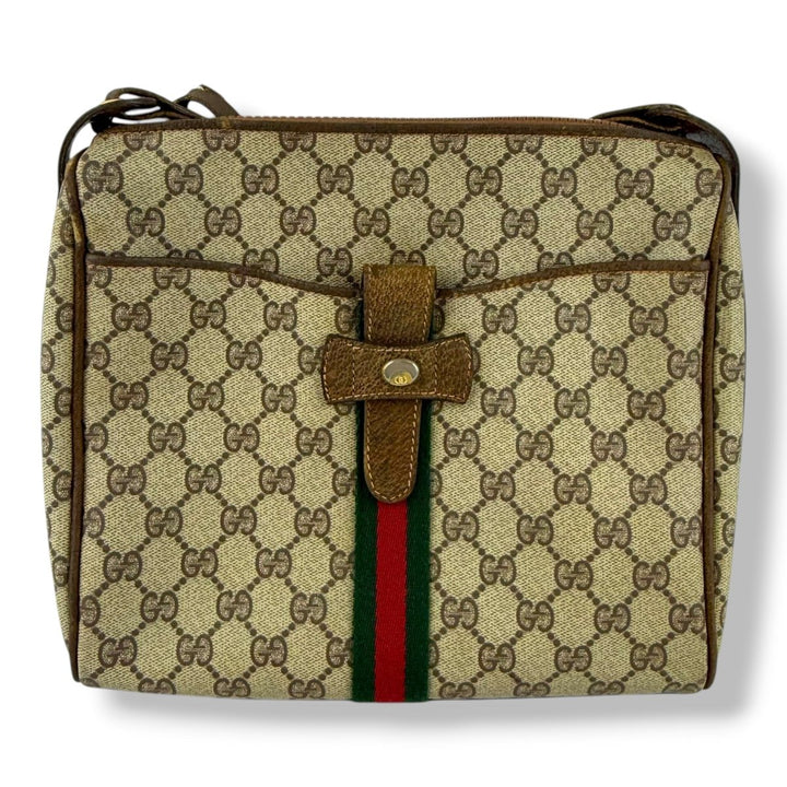 Gucci Beige Hobo Sherry Line Shoulder Handbag - Lux Central