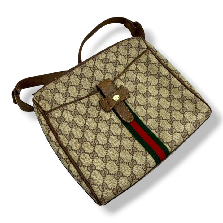 Gucci Beige Hobo Sherry Line Shoulder Handbag - Lux Central