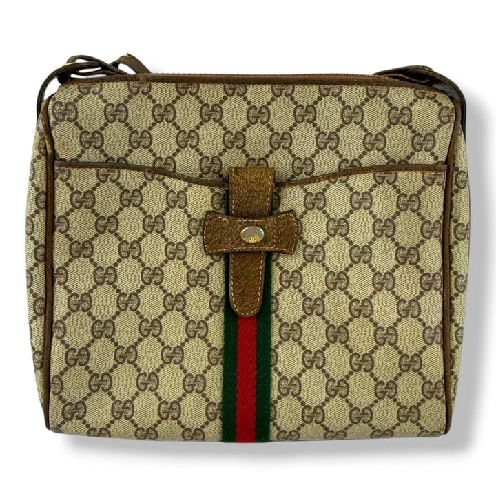 Gucci Beige Hobo Sherry Line Shoulder Handbag - Lux Central