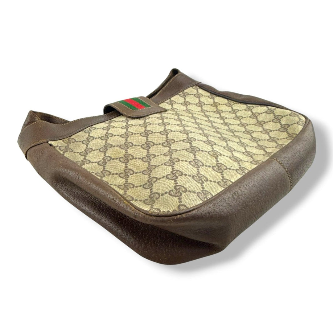 Gucci Beige Hobo Sherry Line Shoulder Handbag - Lux Central