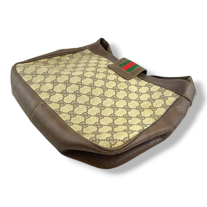 Gucci Beige Hobo Sherry Line Shoulder Handbag - Lux Central