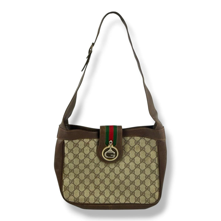 Gucci Beige Hobo Sherry Line Shoulder Handbag - Lux Central