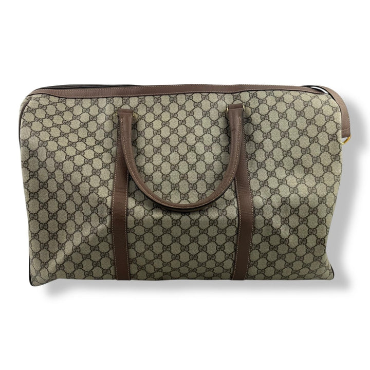 Gucci Beige Monogram Large Duffle with Crossbody Strap - Lux Central