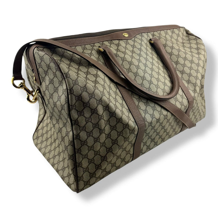 Gucci Beige Monogram Large Duffle with Crossbody Strap - Lux Central