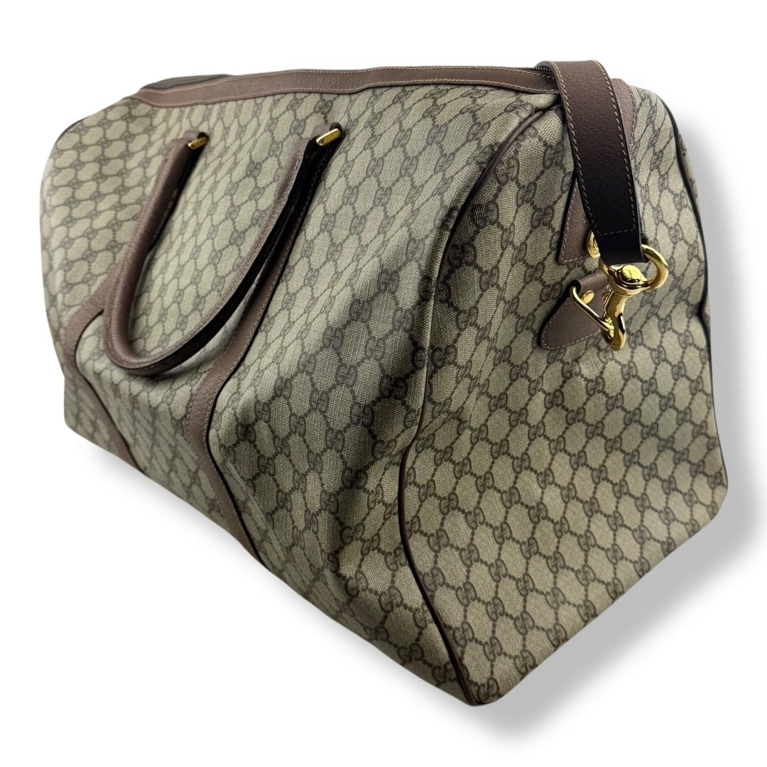 Gucci Beige Monogram Large Duffle with Crossbody Strap - Lux Central