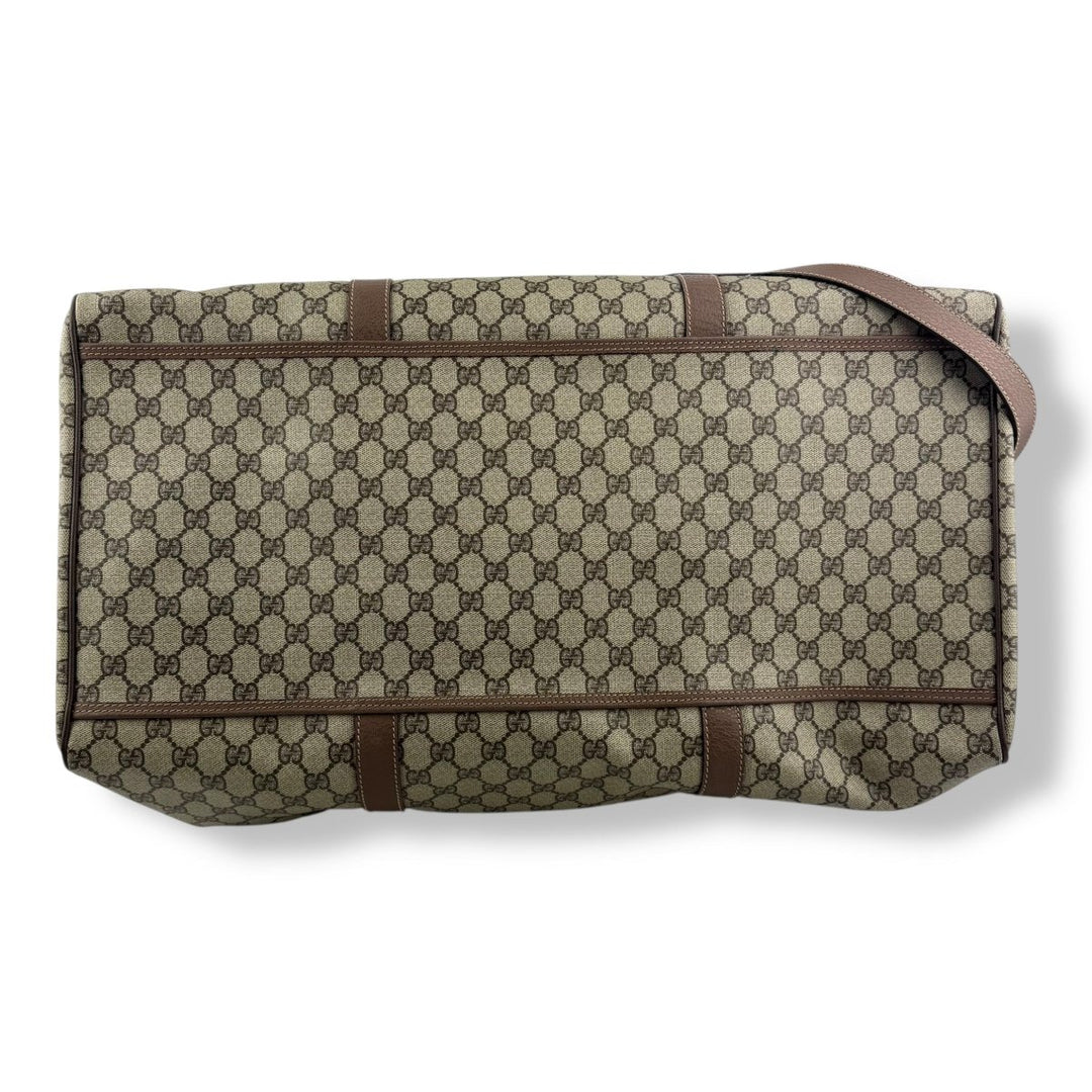 Gucci Beige Monogram Large Duffle with Crossbody Strap - Lux Central