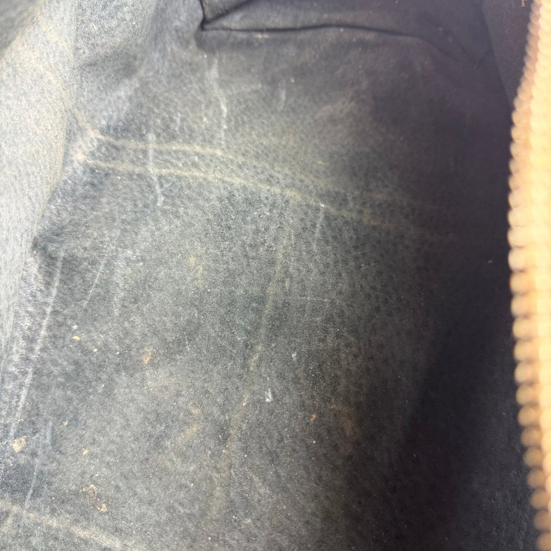 Gucci Beige/Navy Vintage GG Monogram Boston Canvas Bag - Lux Central