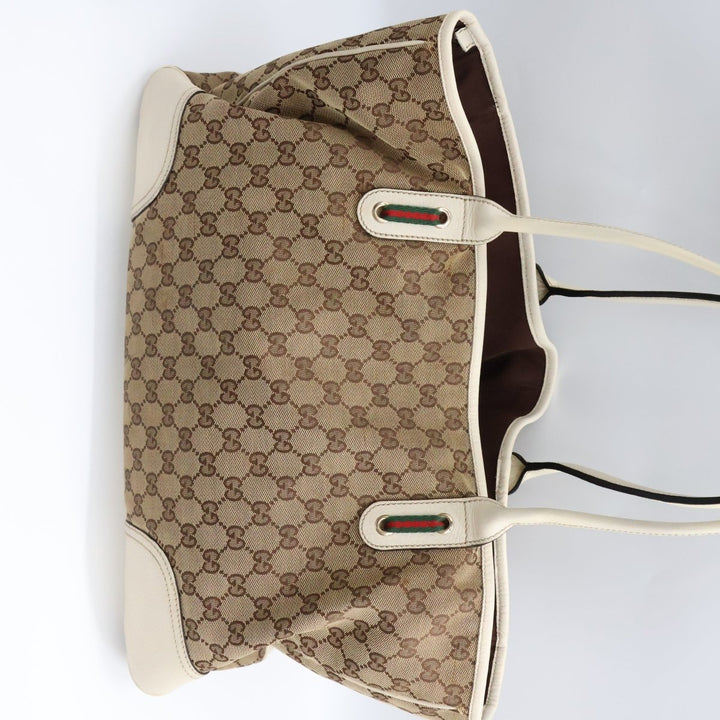 Gucci Beige/White Princy Tote Bag - Lux Central