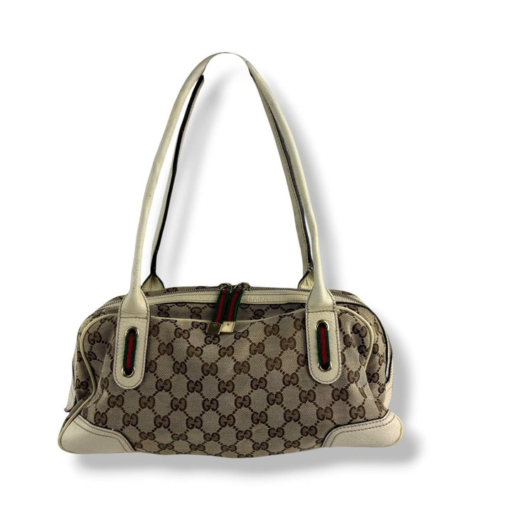 Gucci Beige/White Princy Tote Bag - Lux Central