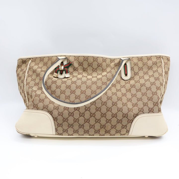 Gucci Beige/White Princy Tote Bag - Lux Central