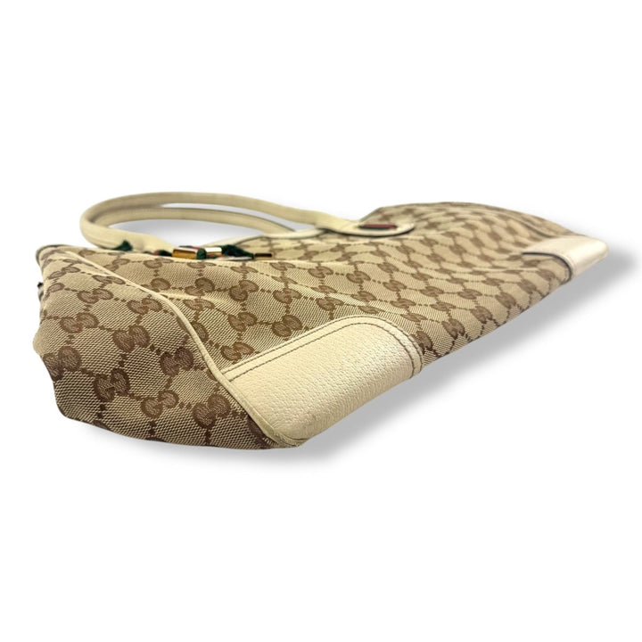 Gucci Beige/White Princy Tote Bag - Lux Central